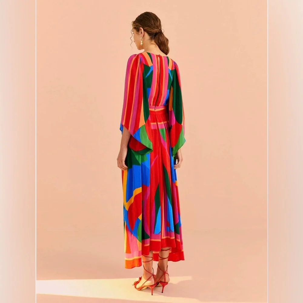 FARM Rio Multicolor Midi Dress - Picture 8 of 9
